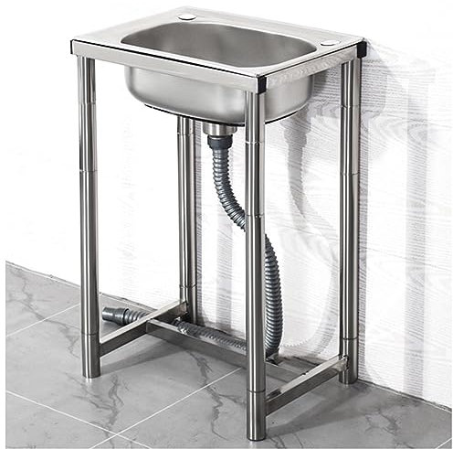 Lavello da Cucina per Esterno, Lavello Autoportante a Vasca Singola, Lavandino Camper, Lavandino Commerciale per Ristorante, Facile da Pulire (Size : 45x39x45cm/17.7x15.3x17.7in)