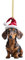 Weihnachtsdeko Anhänger, 2D Dackel Weihnachten Deko, Lustig Hunde Hängende Zubehör, Weihnachtsbaumschmuck Aus Acryl, Weihnachts Anhänger Christbaumschmuck Ornamente Für Die Festtage, 8cm