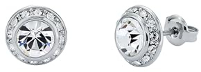 Ted Baker Soletia Solitaire Ohrstecker mit funkelndem Kristall für Frauen (Silberton/Kristall)