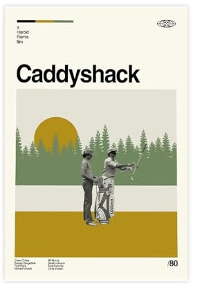 FrySky Caddyshack Filmposter auf Leinwand, Schlafzimmer, Dekoration, Sport, Landschaft, Büro, Raumdekoration, Geschenk, ungerahmt, 30 x 45 cm