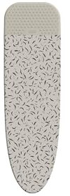 Joseph Joseph Funda de Tabla de Planchar, 130 x 38 cm, 100% Algodón, Reposaplanchas en Silicona Resistente al Calor, para Uso con Glide, Beige/Negro