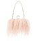EVEOUT Donna Elegante Pochette da sera in piuma Clutch con catena Borsa a tracolla per Festa prom matrimonio Moda Borsa da sposa