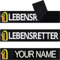 Deutsche Feuerwehr Patch personalisiert mit Klettverschluss - Klettpatch personalisieren - Aufnäher mit Klett individuelle Namensschilder - Klett Patch selbst gestalten - 125x25mm