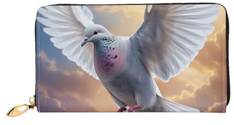 KARFPP Portafoglio rettangolare con stampa nativa americana, lussuoso, alla moda e funzionale, regalo per ogni occasione, Colomba volante, Taglia unica