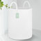 BOSROTY Large Blanket Basket, Tall Laundry Hamper 65L, Nursery Basket with Handles for Storage Toys Clothes Towels, Cotton Rope Woven Organiser, 40 x 50 CM, White