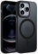 KPPIT Magnetic Case for iPhone 12 Pro Max 6.7-Inch,Compatible with MagSafe, Translucent Matte Back Slim Shockproof Phone Cover (Black)