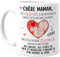 Cupdarling® Mug Future Maman Personnalisé - Chère Mamie Cette Fête Des Mères Je Suis Encore Dans Le Ventre De Maman - Tasse Cadeau Fete Des Meres - 330 mL Céramique