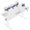 Flamaker Höhenverstellbarer Schreibtisch, Elektrischer Schreibtisch Höhenverstellbar für Steh-Sitz, Computertisch mit Memory-Funktion, Stabiler Tisch Standing Desk, Bürotisch,180 x 80 cm,Weißlich