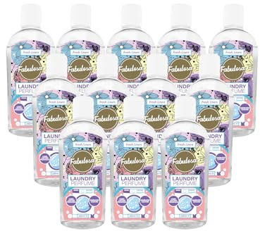 Parfum de linge Fabulosa polyvalent, désodorisant, booster de senteur, fraîcheur longue durée, 250 ml, lot de 12 unités, Fresh Linen