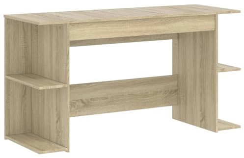 vidaXL Schreibtisch Sonoma-Eiche 140x50x75 cm Holzwerkstoff