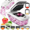 Fullstar 8-in-1 Vegetable Chopper with Container, Mandoline Slicer, Onion & Cheese Slicer, Stainless Steel Blades, White