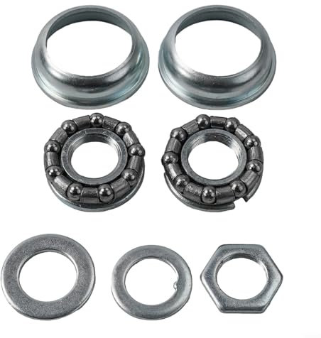 Reliable Bottom Bracket Cup Bearing Set for Large Shell 1 Piece Crank 44mm Bearing Cage Diameter, Silver Color