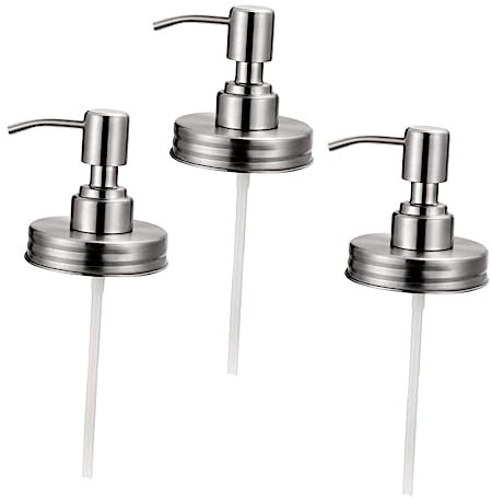 BUGUUYO 3 Dispensadoras De Loción Acero Inoxidable Boquilla Cabezal De Bomba Botella