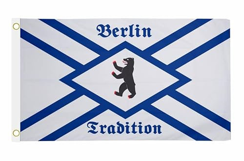 U24 Flagge Fahne Berlin Tradition blau-weiß Hissflagge 90 x 150 cm