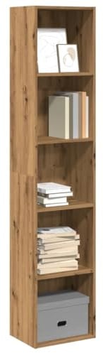 Myheimly Bücherregal Standregal Aktenregal Wandregal Raumteiler Regal Raumtrenner Büroregal Mehrzweckregal Artisan-Eiche 40x30x189 cm Holzwerkstoff