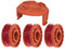 3 Fadenspulen,1 Spulendeckel Kompatibel mit WORX Rasentrimmer WG180 /WG163/ WG175，Ø 1,65 mm 3 meter,Rasentrimmer Ersatzspule Ersatzteile