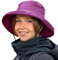 TOP-EX UPF 50 Sonnenhüte Damen mit Pferdeschwanz, Breiter Krempe Fischerhut für UV-Schutz, Wasserdicht regenhut, Kinnriemen, Atmungsaktiv Sommer-Mesh, Faltbar, Safari, Strand, Gärtner, Fuchsie M