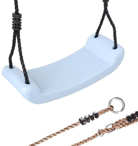 Schaukel, Spielplatz, Sitz Anti-Rutsch, Kunststoff-Schaukel, Schaukelbrett (Pastellblau)