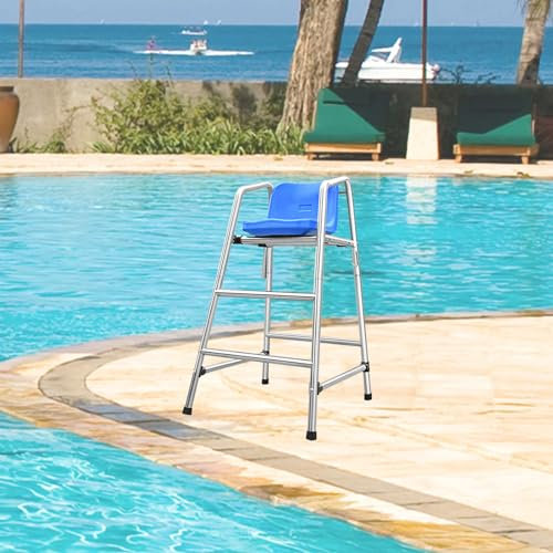 Genérico Sillas Salvavidas Altas para Piscina, con Capacidad de 300 kg, 120/150/180 cm de Alto, de Acero Inoxidable 304, para Piscina, Porche, Lago, de pie, de Lujo.
