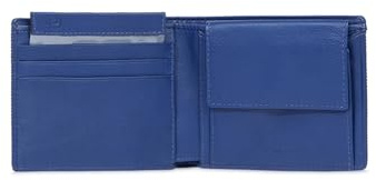 PIQUADRO Portafogli con portamonete, porta carte di credito, volantino staccabile e anti frode RFID