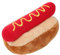 HOUDERCO Plüschtier Lustiges Kauspielzeug Hot Dog Form für Quietschen Zahnpflege gegen Langeweile für Spielspaß