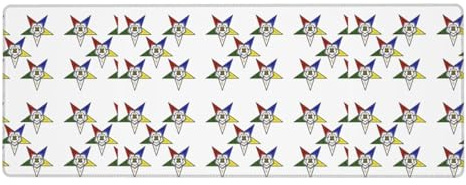 Tapis de clavier en caoutchouc doux et épais pour protéger le bureau - 30,5 x 80 cm - Motif étoiles orientales - WHJSHOP