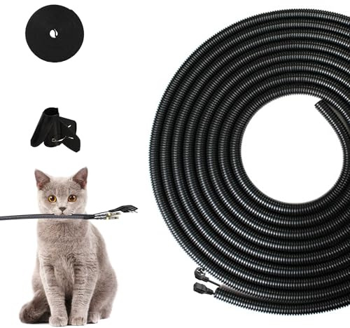 YQBFTC Cable Tidy Sleeve 10Ft Black Cable Management Dog Cat Wire Tidy Cord Protector,3Meters-13mm Cable Protector Animal Proof,Flexible Expandable Tube Cable Trunking for USB Power Cord Audio Video