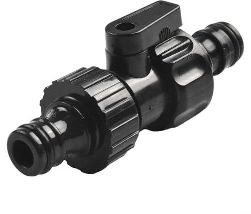 Gartenschlauch Rohr Inline Wasserhahn 1/2 Zoll Absperrventil Fitting Anschluss mit Schnellverschluss Design, Kugelhahn für Tropfbewässerung, Balkon Blumenbewässerung, Garten Sprinkleranlagen