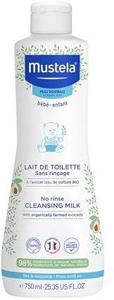 Mustela Lait de Toilette Bébé Favorisant l'hydratation Sans Rinçage 750ml