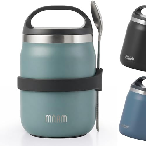 mnam Portapranzo Termico 700 ml per Alimenti, Thermo per Cibo Caldo Adulti | LUNXGO Contenitore termico da 700 ml per alimenti caldi, ideale come portapranzo per pasta, zuppe e pasti fuori casa.