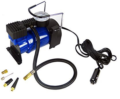 Hyfive Heavy Duty Metal Electric Car Air Compressor Pump Portable Tire Tyre Inflator,Cooper Winding, 12V Dc, 150Psi/Min Air Flow