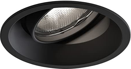 Astro Minima Round Adjustable Indoor Downlight (Matt Black), GU10 Lamp, Designed in Britain - 1249016 - 3 Years Guarantee