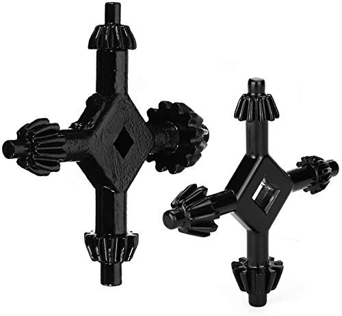 Gadgetool 2pcs 4 In 1 Drill Chuck Key Hand Drill Key Drill Chuck Wrench For Tighten Drills Chuck Universal Combination Hand 3/8 1/2 3/4 1 Inch Chuck Key（L+ S）