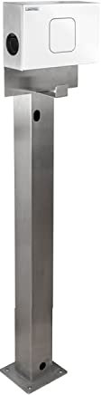 Wallbox24 Edelstahlstele mit Schutzbox Weiss für Pulsar Wallbox hochwertige Standsäule