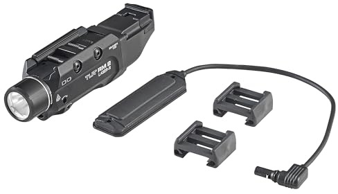 Streamlight 69447 TLR RM 2 1000-Lumen Rail-Mounted Tactical Weapon Light with Integrated Red Aiming Laser, Remote Pressure Switch, and Key Kit, Black