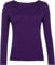Hiffy Ladies Plain Long Sleeve T-Shirt Top Womens Plus Sizes UK 8-26 (Purple, 16-18)