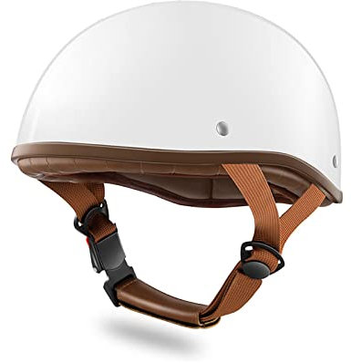 LIONCIANO Jethelm Für Motorräder Jet-Helm Roller-Helm Scooter-Helm Moped Mofa-Helm Chopper Retro Vespa Vintage Jethelme Rollerhelm Sturzhelm Chopper Helm(Weiß)