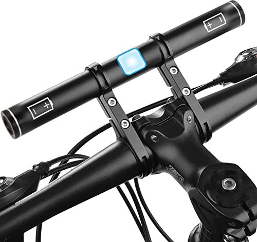 Redcomets USB Rechargeable Handlebar Extender,7.8in Handlebar Extension and a Built-in 4000mAh Bike Phone Charger, for Holding Bicycle Speedometer, GPS, Phone Mount Holder and Bike Light