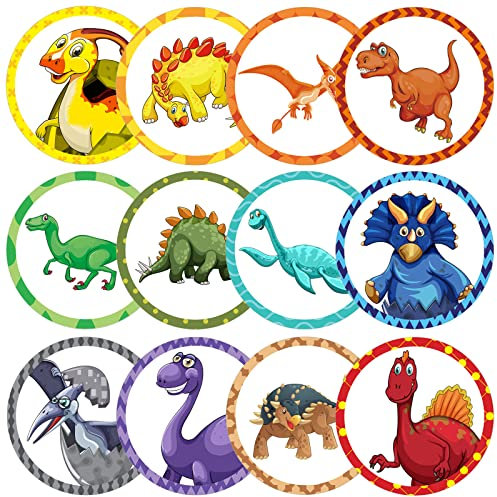Laumoi 120 Pcs Toilet Targets for Boys Training Flushable Dinosaur Targets Potty Pee Toilet Target Stickers Dinosaur Potty Training Seat for Boys Use