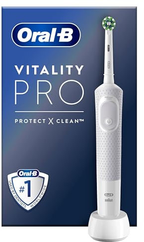 Oral-B Vitality Pro Elektrische Zahnbürste/Electric Toothbrush, 3 Putzmodi für Zahnpflege, Geschenk Mann/Frau, Designed by Braun, weiß