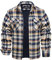 KEFITEVD Hommes Veste Carreaux Bûcheron Doublée Polaire Thermique Blouson Carreaux Décontractée Chemise Bûcheron,Jaune,M