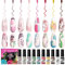 ROSALIND 16 Farben Gel Liner Nail Polish Pen Gellack Shellac Nagellack Nageldesign Set UV LED Set 5ml Painting Linie zeichnen Nageldesign DIY