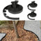 Herrselsam Bordure de pelouse Flexible en Plastique avec 90 piquets de Fixation pour l'ancrage, Bordure de Parterre, Bordure de Jardin, Longueur 30 m, Hauteur 5 cm, Noir