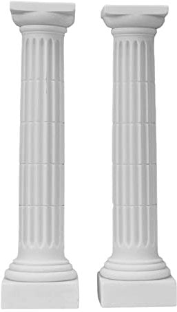 Set von 2 griechischen Dorischen Ordenssäule Säule Sockel Statue handgefertigte Skulptur Deko