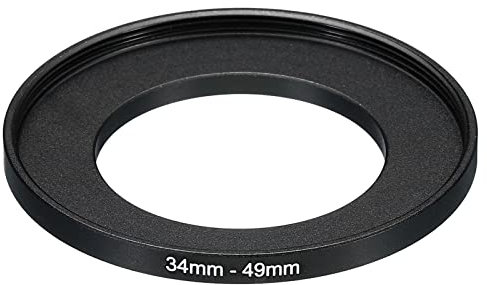 PATIKIL 34mm-49mm Metal Step Up Ring, Camera Lens Filter Adapter Ring Aluminum Filter Adapter Ring for Camera Lenses Hood, Black