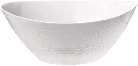 Bormioli Rocco ‘Prometeo’ Large White Serving Bowls – Salad Bowls/Fruit Bowls/Mixing Bowls – Tempered Opal Glass: Microwave & Dishwasher-Safe – Luxury Italian Tableware (6)
