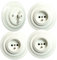 1 Interruttori in Porcellana e 3 Presa in Ceramica con Terra, Child Protection System