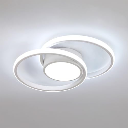 Comely LED Deckenlampe, 42W 4800LM LED Deckenleuchte Modern Runden Lampe für Schlafzimmer Badezimmer Küche Balkon, Dia 40cm, 6500K kaltes weißes Licht, Blanco