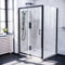 1200mm Shower Sliding Door 700mm Frameless Glass Side Panel Screen Matte Black