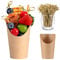 12Oz Charcuterie Cup Set, 24 Pcs Cups with 100 Pcs Coctail Picks, French Fry Holder and Bamboo Knot Skewers, Handheld Party Appetizer Kit, Disposable Kraft Paper Snack Box Container, Take Out Cones